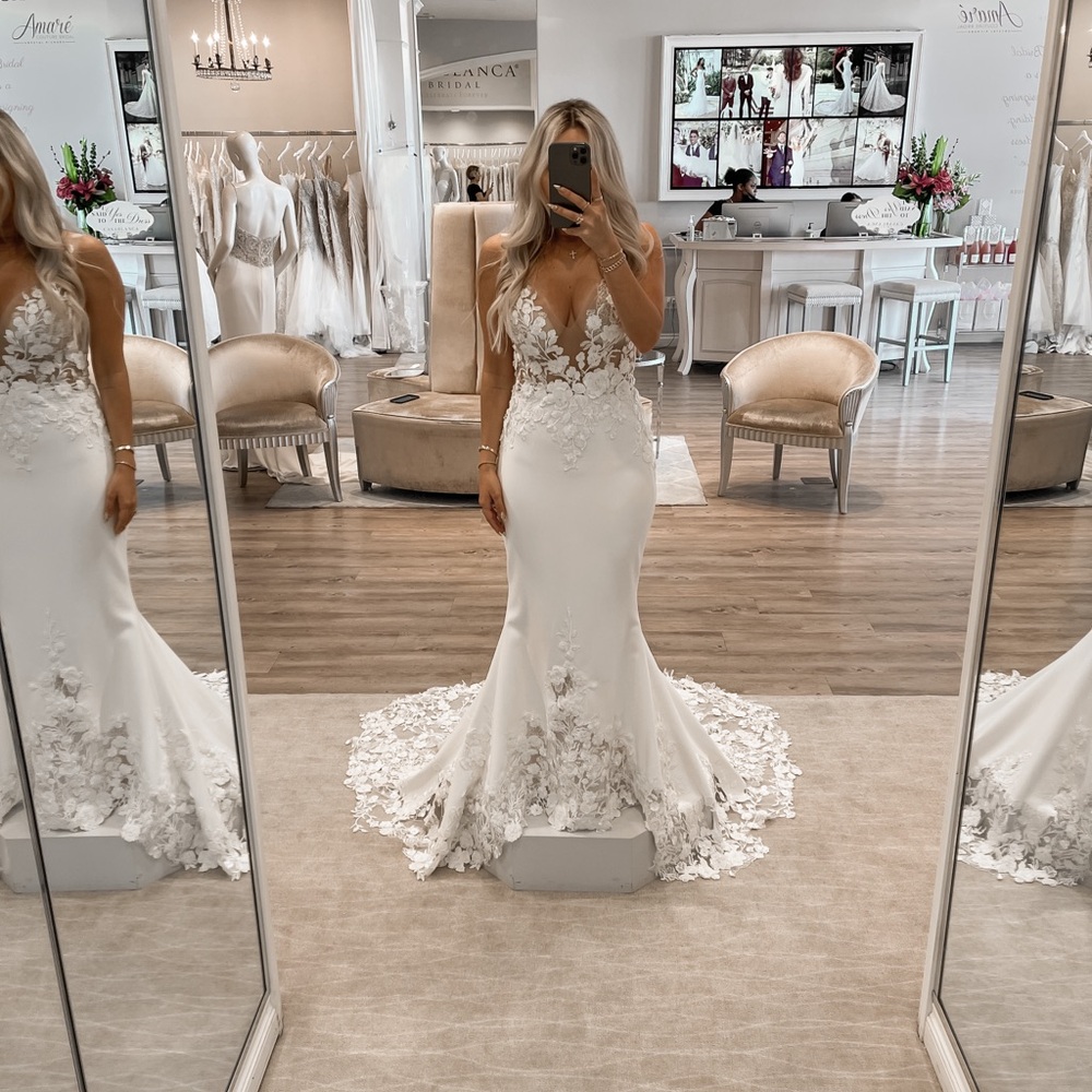 One of a kind wedding dress | Custom made | hand sewn lace and detailing